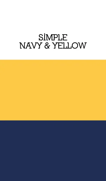 [LINE着せ替え] Simple navy ＆ yellow.の画像1