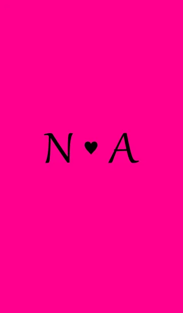 [LINE着せ替え] Initial "N ＆ A" Vivid pink ＆ black.の画像1