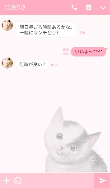 [LINE着せ替え] りかちゃん専用のネコのなまえ名前着せ替えの画像3