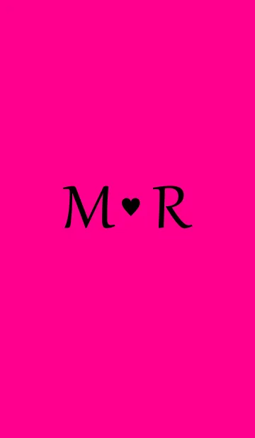 [LINE着せ替え] Initial "M ＆ R" Vivid pink ＆ black.の画像1