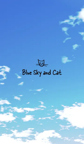 [LINE着せ替え] Blue Sky and Catの画像1