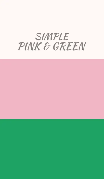 [LINE着せ替え] Simple pink ＆ green.の画像1