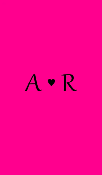 [LINE着せ替え] Initial "A ＆ R" Vivid pink ＆ black.の画像1