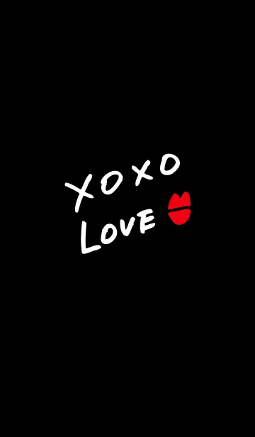 [LINE着せ替え] XOXO LOVE-黒-の画像1