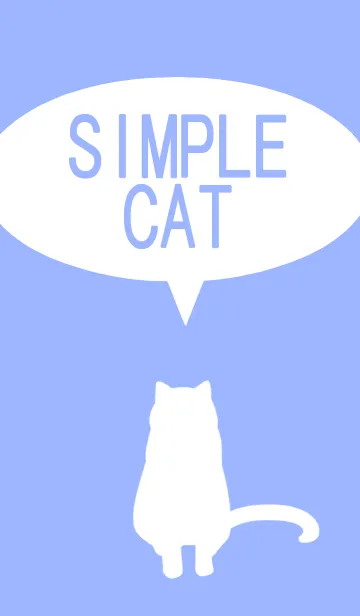 [LINE着せ替え] SIMPLE CAT BLUEverの画像1