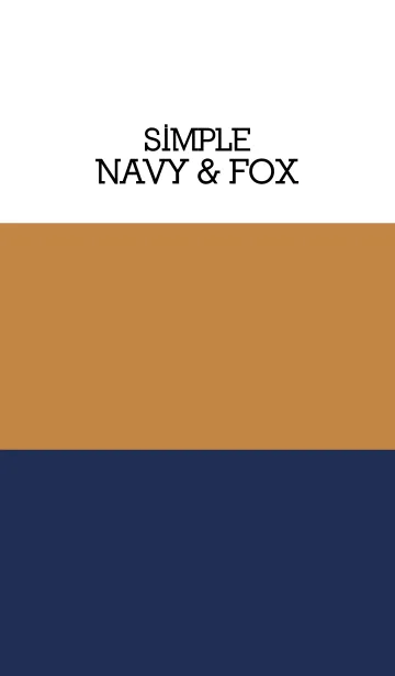 [LINE着せ替え] Simple navy ＆ fox.の画像1