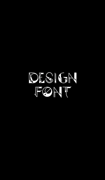 [LINE着せ替え] Design font black × whiteの画像1