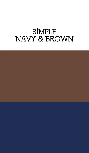 [LINE着せ替え] Simple navy ＆ brown.の画像1