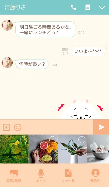 [LINE着せ替え] かなた専用のねこの名前着せかえの画像4