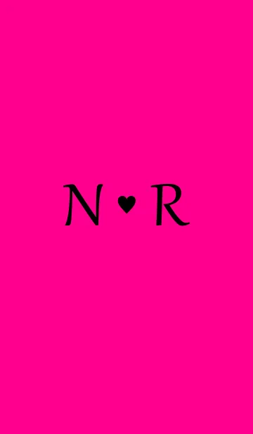 [LINE着せ替え] Initial "N ＆ R" Vivid pink ＆ black.の画像1