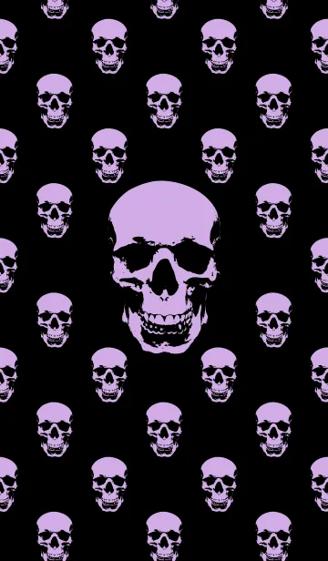 [LINE着せ替え] SKULL - BABY PURPLE ＆ BLACK - SLASHの画像1