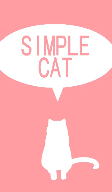 [LINE着せ替え] SIMPLE CAT PINKverの画像1