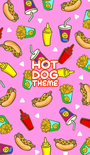 [LINE着せ替え] HOT DOG THEME <pink>の画像1