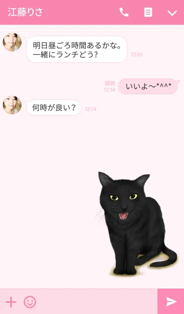 [LINE着せ替え] さなえ専用のねこのなまえ名前着せ替えの画像3