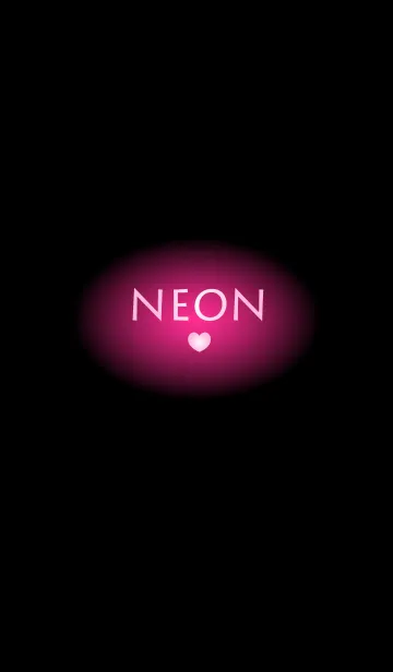 [LINE着せ替え] NEON シンプルネオン ピンクハートの画像1