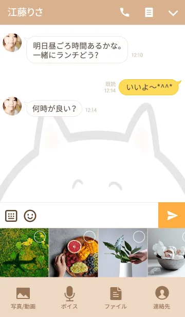 [LINE着せ替え] むっちゃん専用の可愛いねこの名前着せかえの画像4