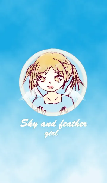 [LINE着せ替え] Sky and feather girlの画像1