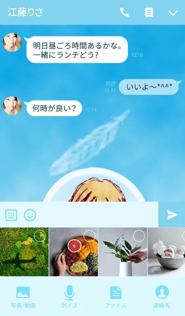 [LINE着せ替え] Sky and feather boyの画像4