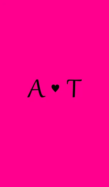 [LINE着せ替え] Initial "A ＆ T" Vivid pink ＆ black.の画像1