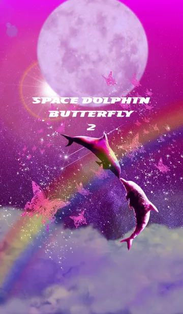 [LINE着せ替え] Space Dolphin Butterfly 2の画像1