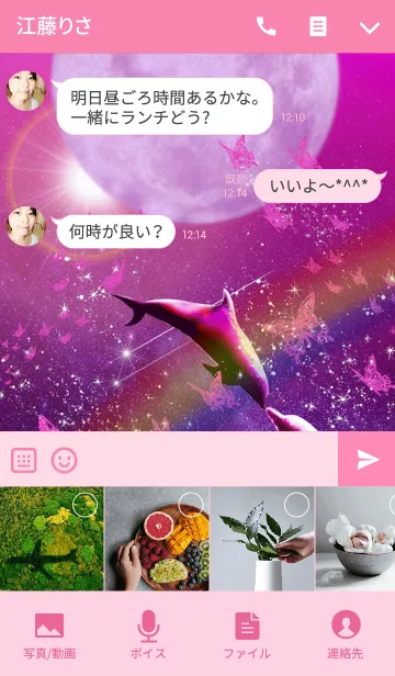 [LINE着せ替え] Space Dolphin Butterfly 2の画像4