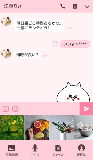 [LINE着せ替え] なみかさん専用かわいいネコの名前着せかえの画像4