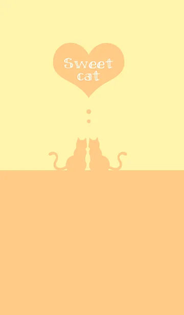 [LINE着せ替え] sweet cat 【Yellow】の画像1