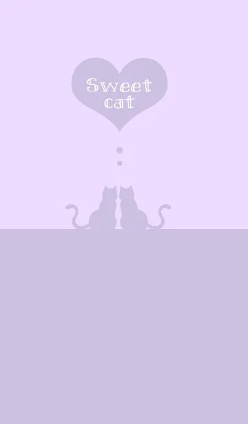 [LINE着せ替え] sweet cat 【Purple】の画像1