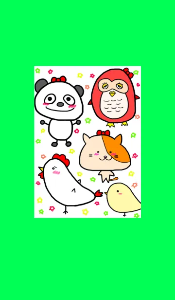 [LINE着せ替え] 絵がヘタな人が描いたシンプルな動物たち4の画像1