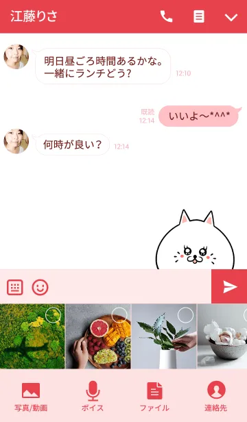 [LINE着せ替え] あやかさん専用かわいいネコの名前着せかえの画像4