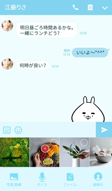 [LINE着せ替え] とうまさん専用かわいいウサギ名前着せかえの画像4