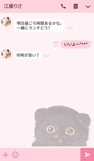 [LINE着せ替え] あいちゃん専用のネコのなまえ名前着せ替えの画像3