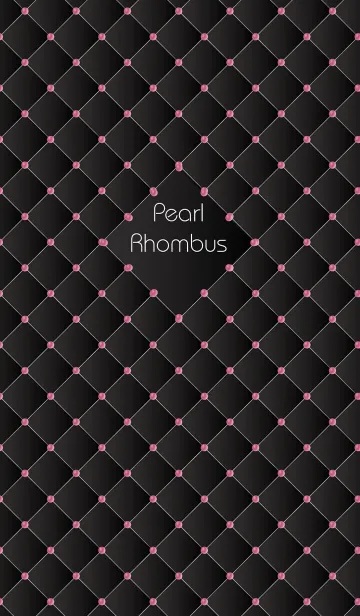 [LINE着せ替え] PEARL RHOMBUS BLACK ＆ PEACHの画像1