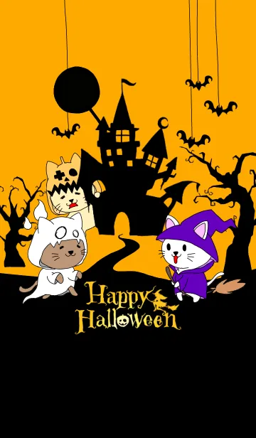 [LINE着せ替え] Happy Halloween Cat's Stageの画像1