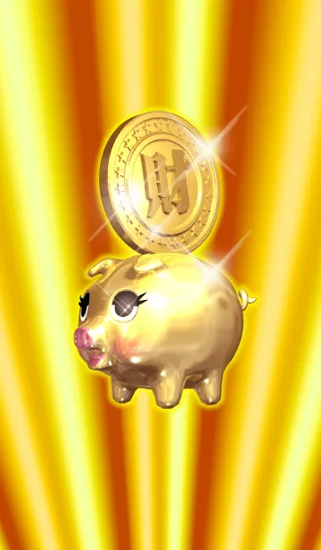 [LINE着せ替え] GOLDEN PIG'S PIGGY BANKの画像1