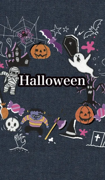 [LINE着せ替え] ハロウィン刺繍の画像1