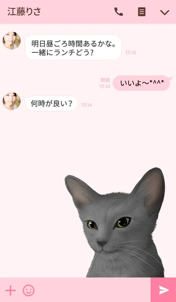 [LINE着せ替え] みえちゃん専用のネコのなまえ名前着せ替えの画像3