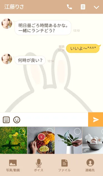 [LINE着せ替え] [たくちゃん]用可愛いウサギの名前着せかえの画像4