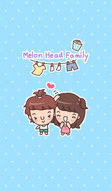 [LINE着せ替え] Melon head familyの画像1