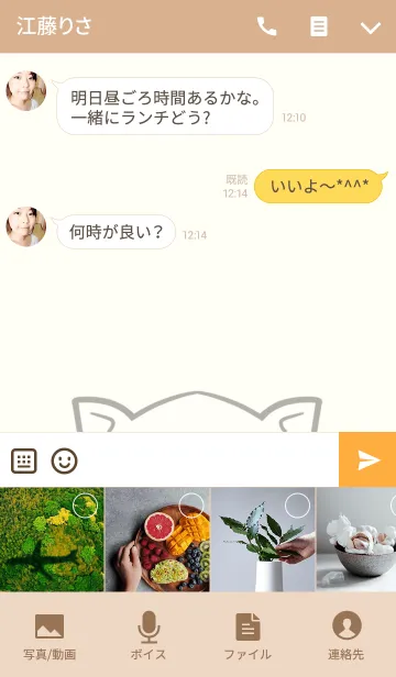 [LINE着せ替え] 藤井専用の可愛いねこの名前着せ替えの画像4