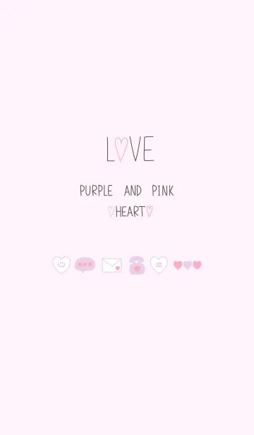 [LINE着せ替え] LOVE PURPLE AND PINK HEARTの画像1