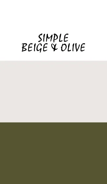 [LINE着せ替え] Simple beige ＆ olive.の画像1