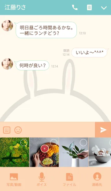 [LINE着せ替え] [くーちゃん]用可愛いウサギの名前着せかえの画像4
