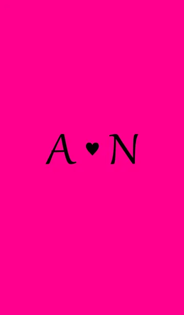 [LINE着せ替え] Initial "A ＆ N" Vivid pink ＆ black.の画像1