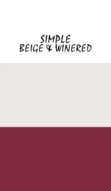 [LINE着せ替え] Simple beige ＆ winered.の画像1