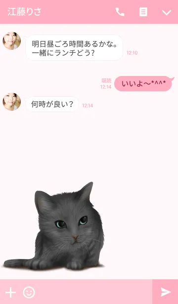 [LINE着せ替え] えりちゃん専用のネコのなまえ名前着せ替えの画像3