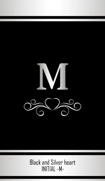 [LINE着せ替え] Black and Silver Initial -M-の画像1