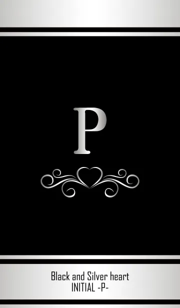 [LINE着せ替え] Black and Silver Initial -P-の画像1