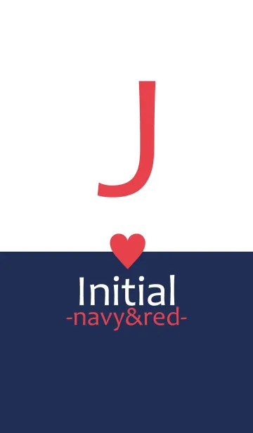 [LINE着せ替え] Initial "J" -navy＆red-の画像1