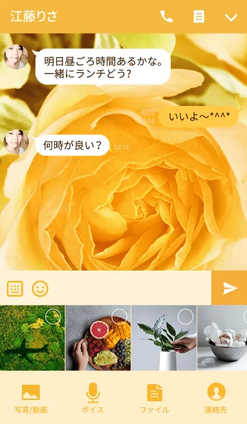 [LINE着せ替え] one rose -orange-の画像4